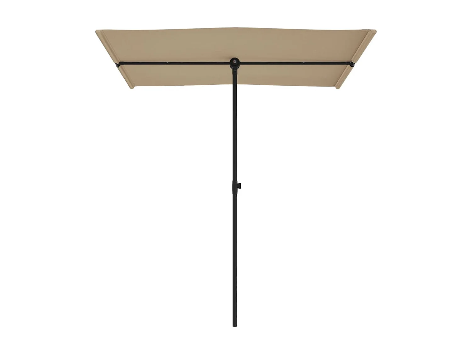 Parasol de jardin avec mât en aluminium 180x110 cm taupe
