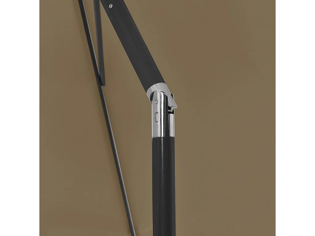Taupe strandparasol 180x120 cm