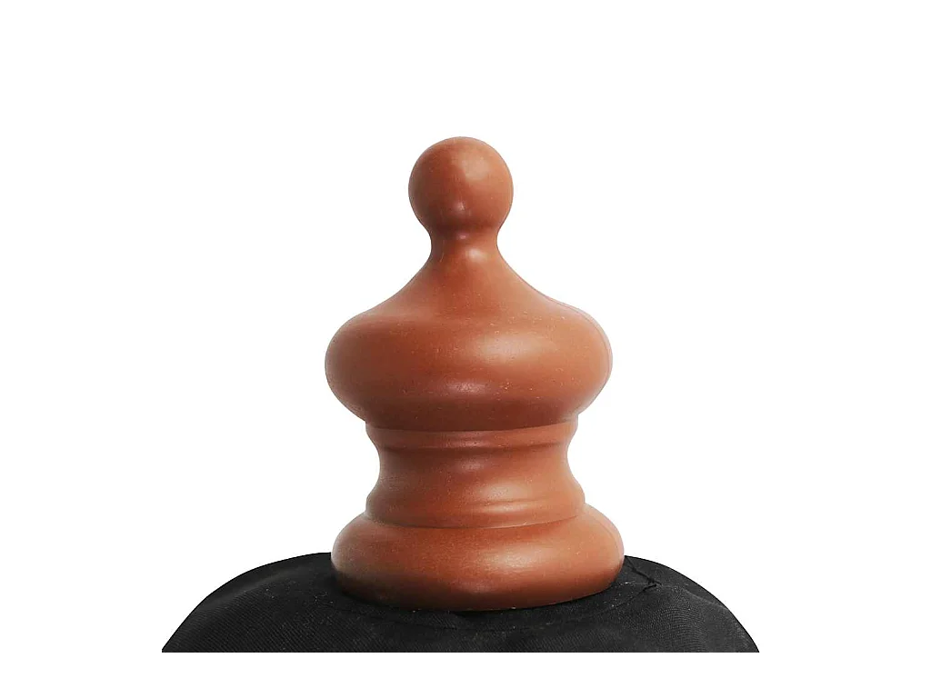 Ombrellone da esterno con palo in legno 350 cm Nero