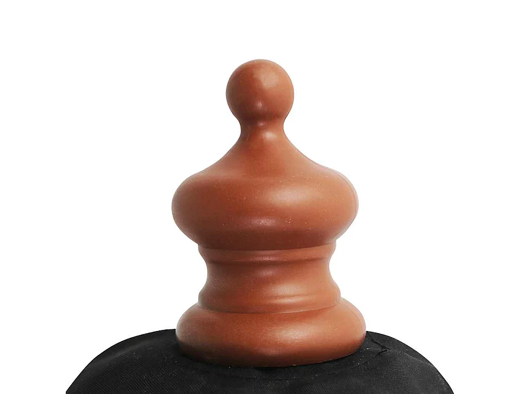 Ombrellone da esterno con palo in legno 350 cm Nero