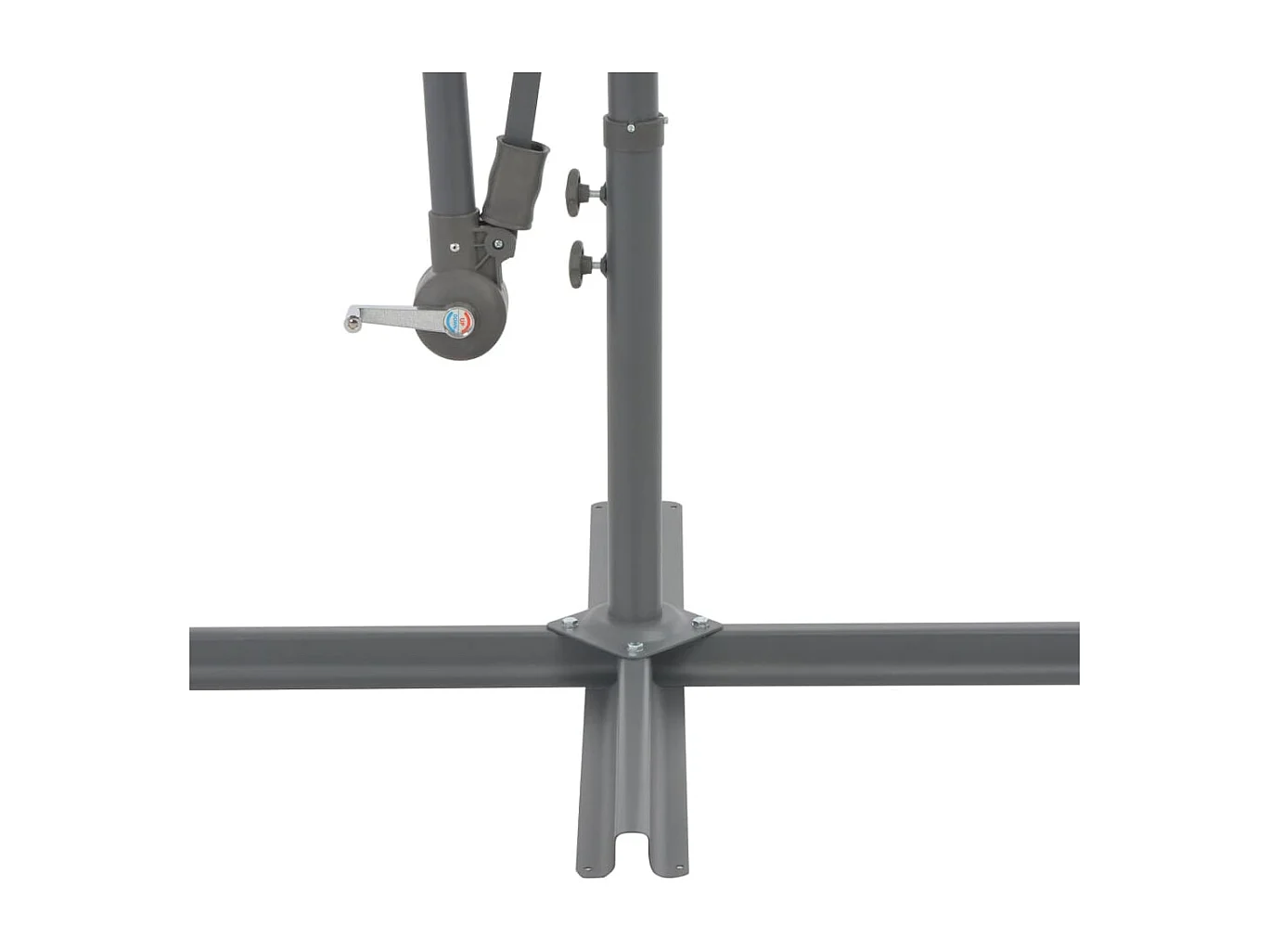 Ombrellone da giardino a sbalzo con palo in alluminio color tortora