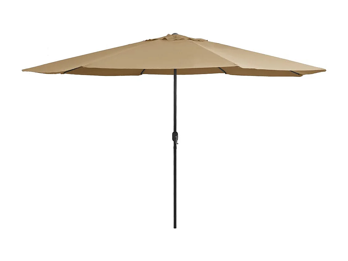 Parasol de jardin avec mât en métal 390 cm taupe