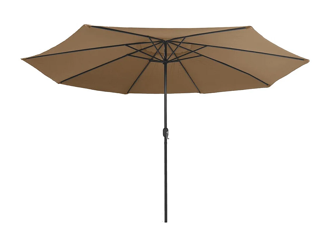 Parasol de jardin avec mât en métal 390 cm taupe