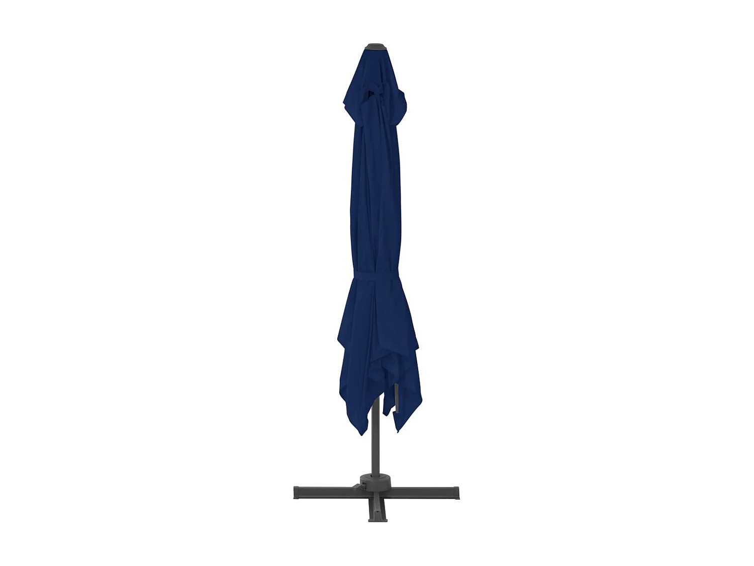 Ombrellone da giardino a sbalzo con palo in alluminio azzurro