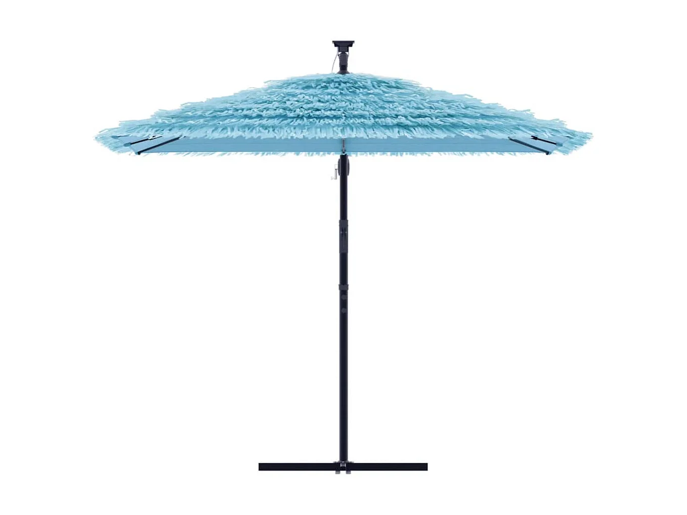 Tuinparasol met blauwe stalen paal 269x269x235 cm