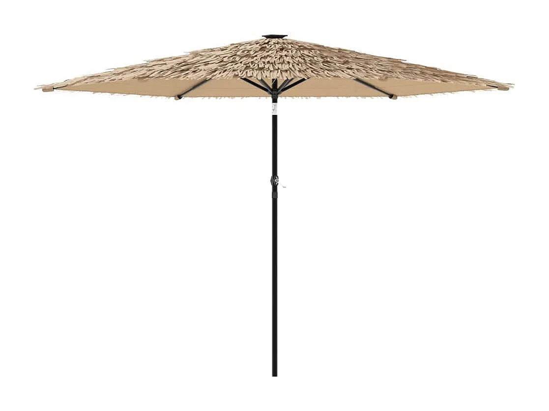 Parasol de jardin avec mât en acier marron 288x288x225 cm