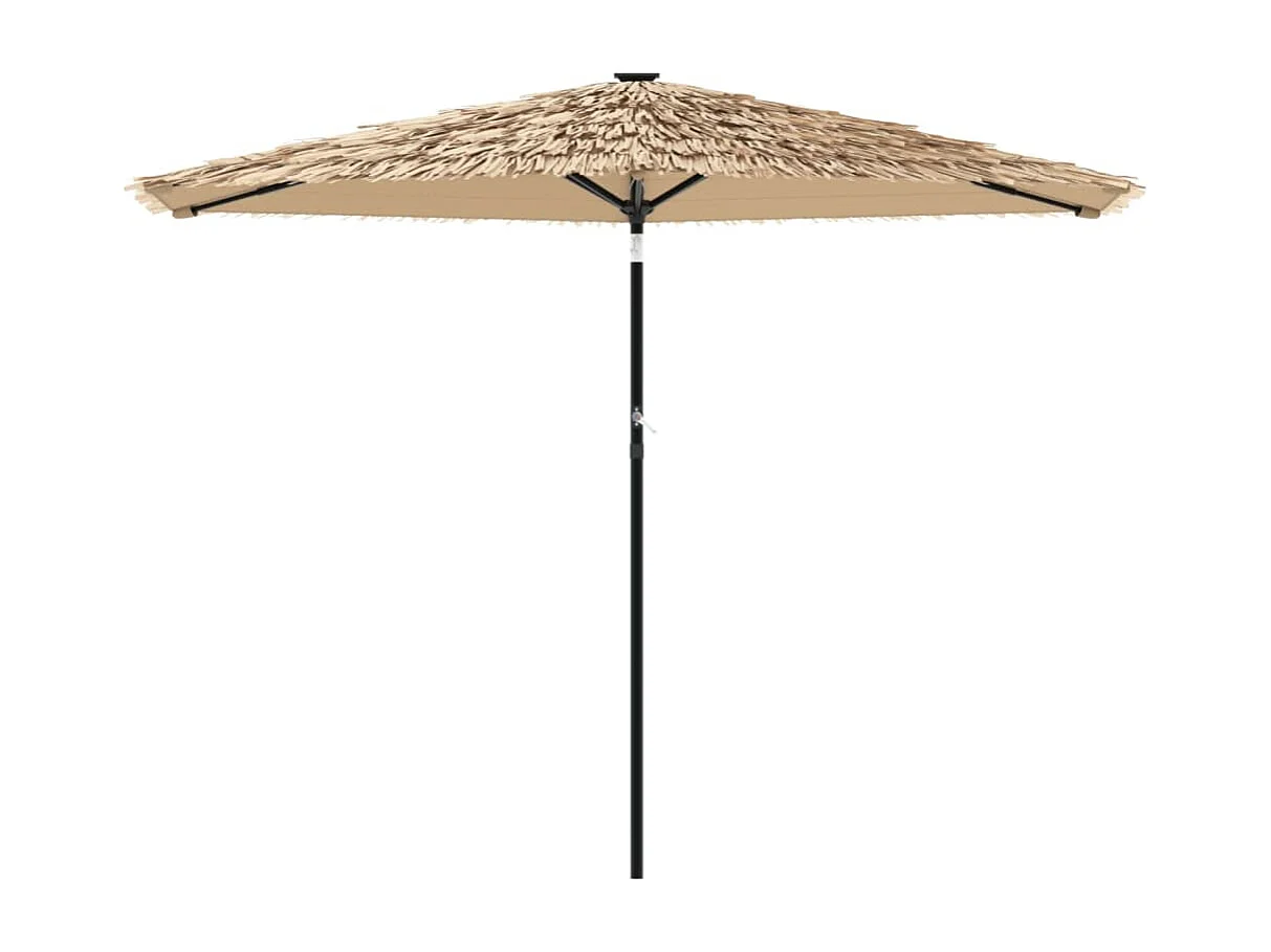 Parasol de jardin avec mât en acier marron 288x288x225 cm