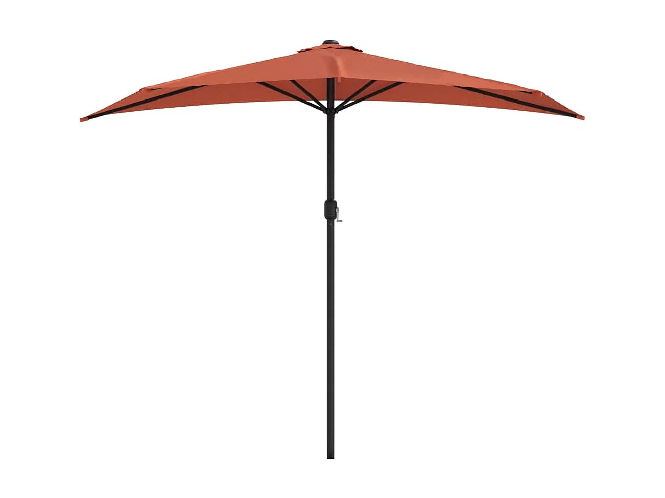 Ombrellone da balcone e palo in alluminio Terracotta 270x144x222cm