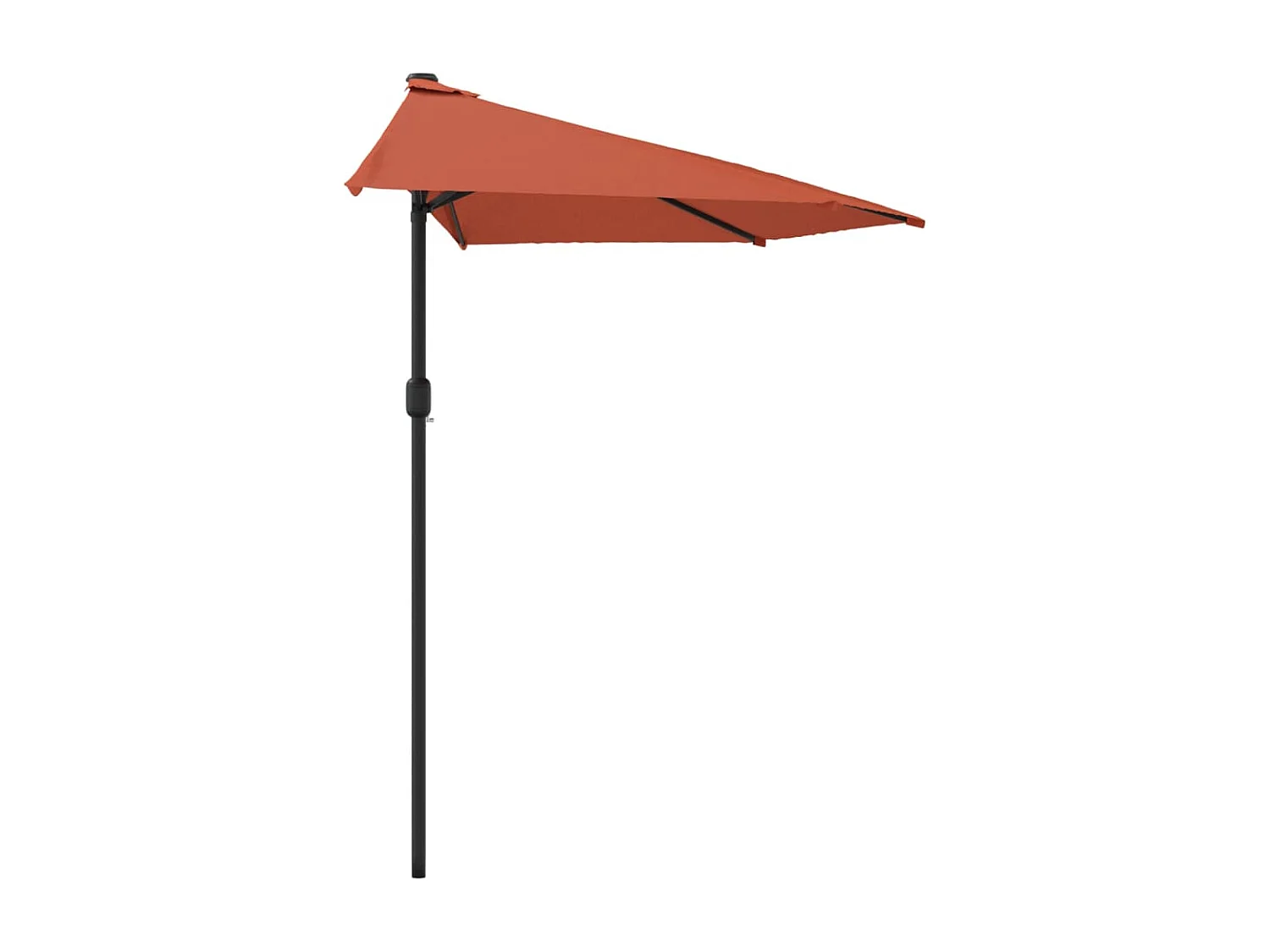 Ombrellone da balcone e palo in alluminio Terracotta 270x144x222cm