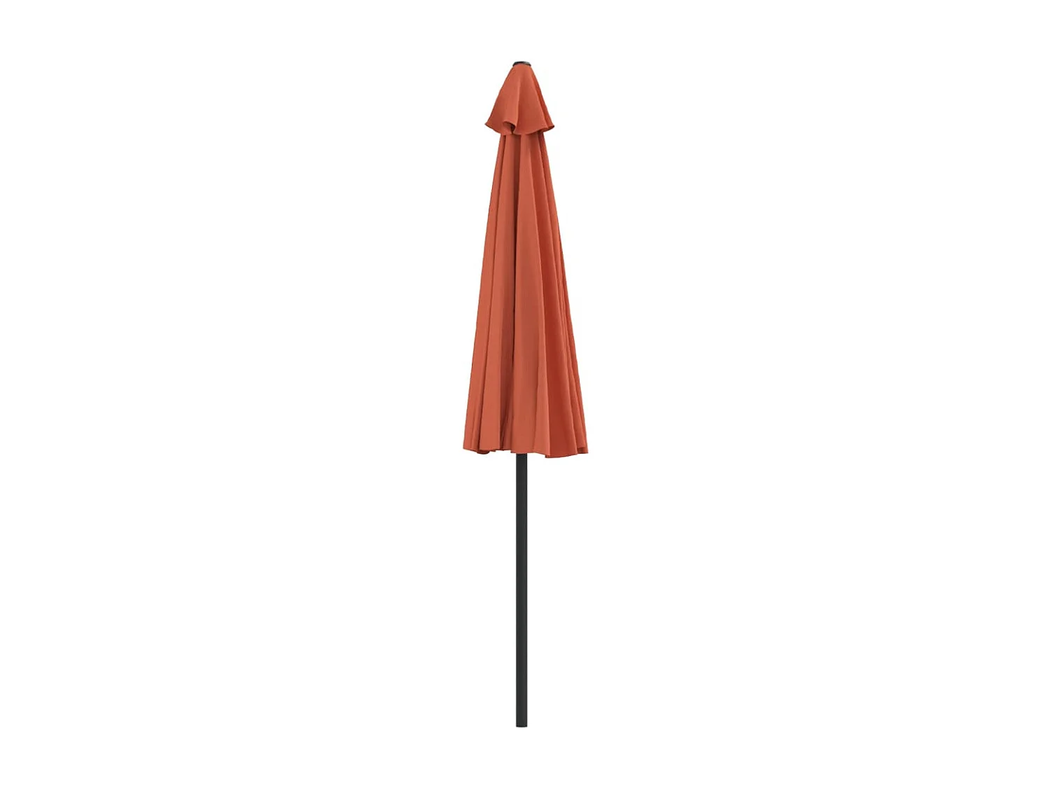 Ombrellone da balcone e palo in alluminio Terracotta 270x144x222cm