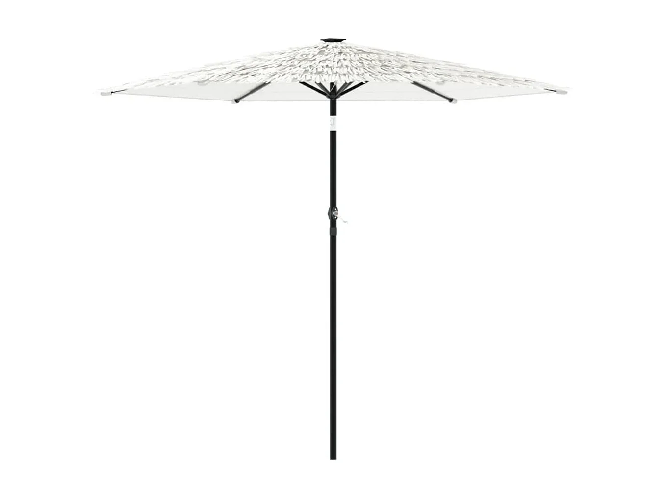 Parasol de jardin avec mât en acier blanc 223x223x213 cm