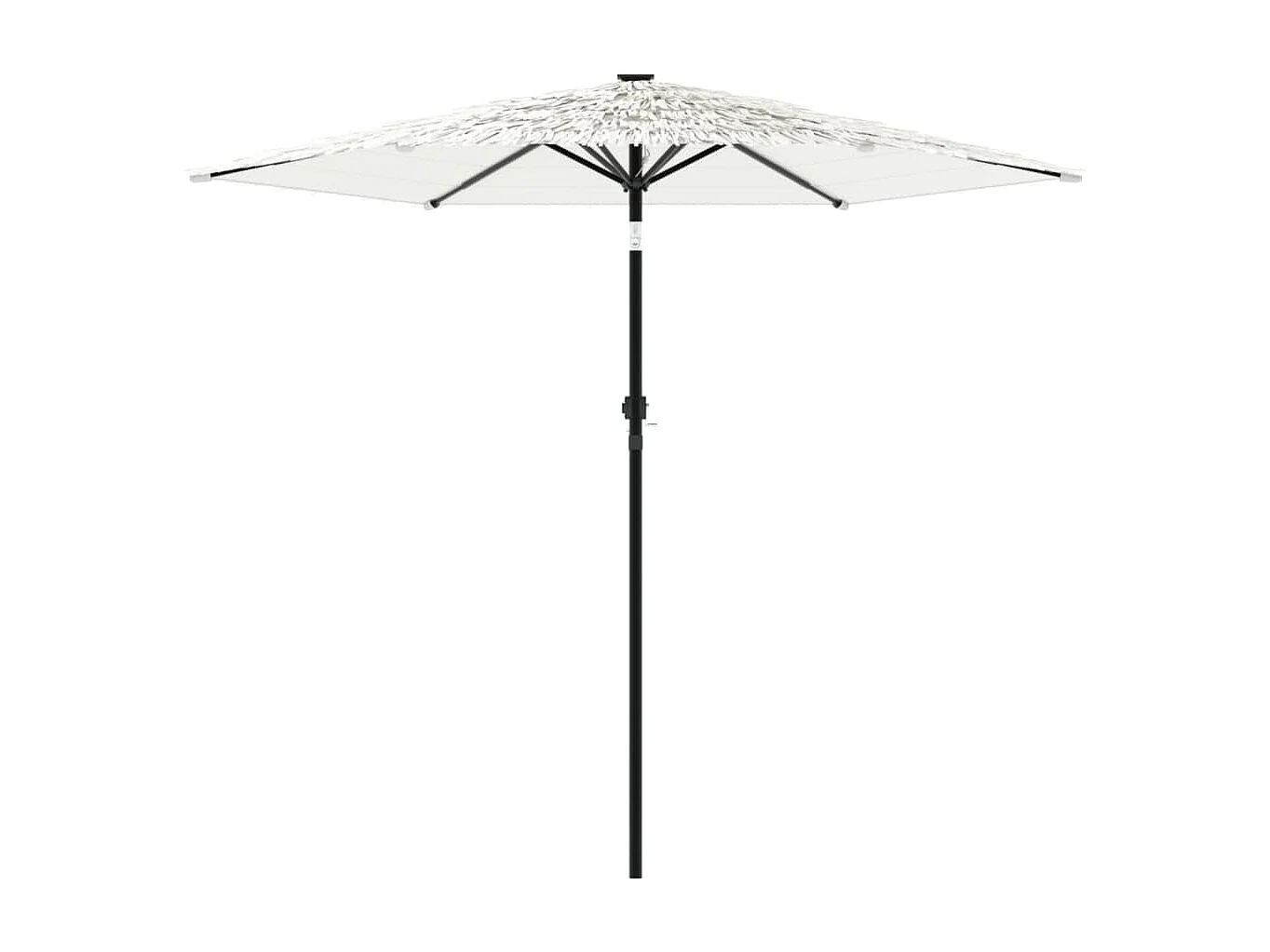 Parasol de jardin avec mât en acier blanc 223x223x213 cm
