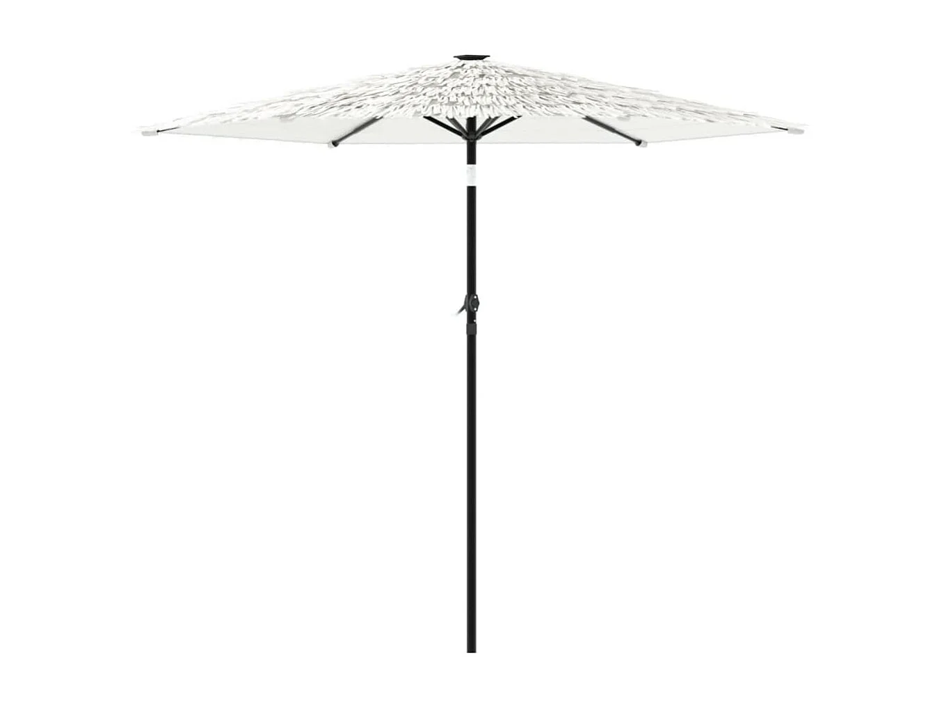 Parasol de jardin avec mât en acier blanc 223x223x213 cm