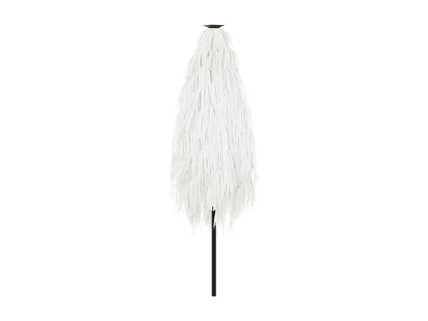 Parasol de jardin avec mât en acier blanc 223x223x213 cm