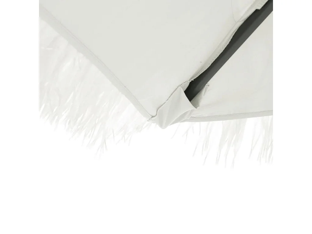 Parasol de jardin avec mât en acier blanc 223x223x213 cm
