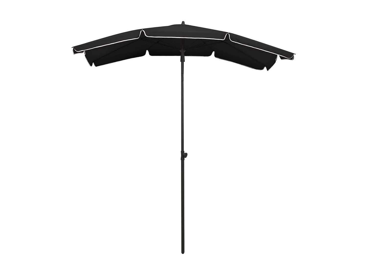 Ombrellone da giardino con palo 200x130 cm nero