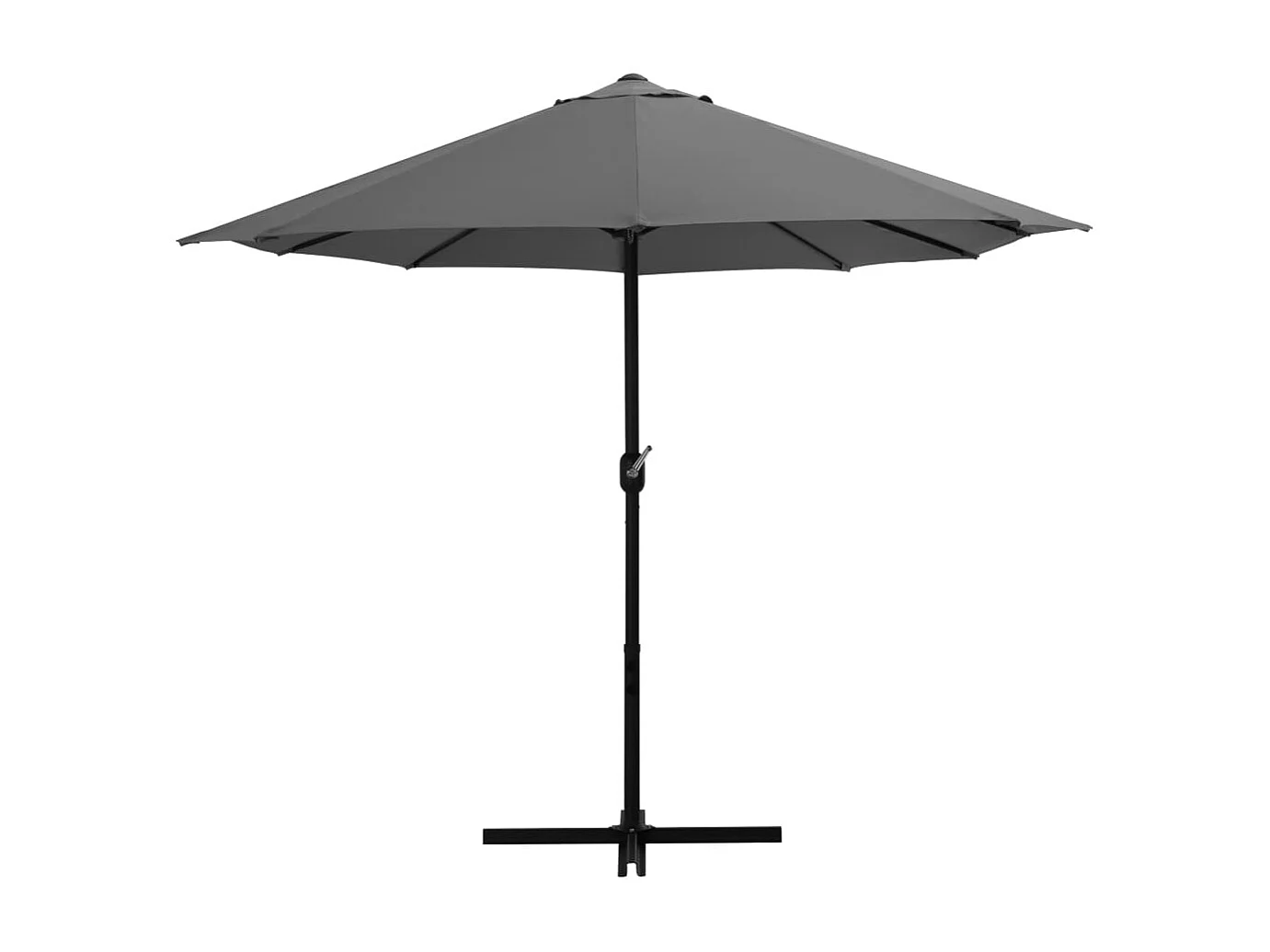 Ombrellone da esterno con palo in alluminio 460x270 cm antracite