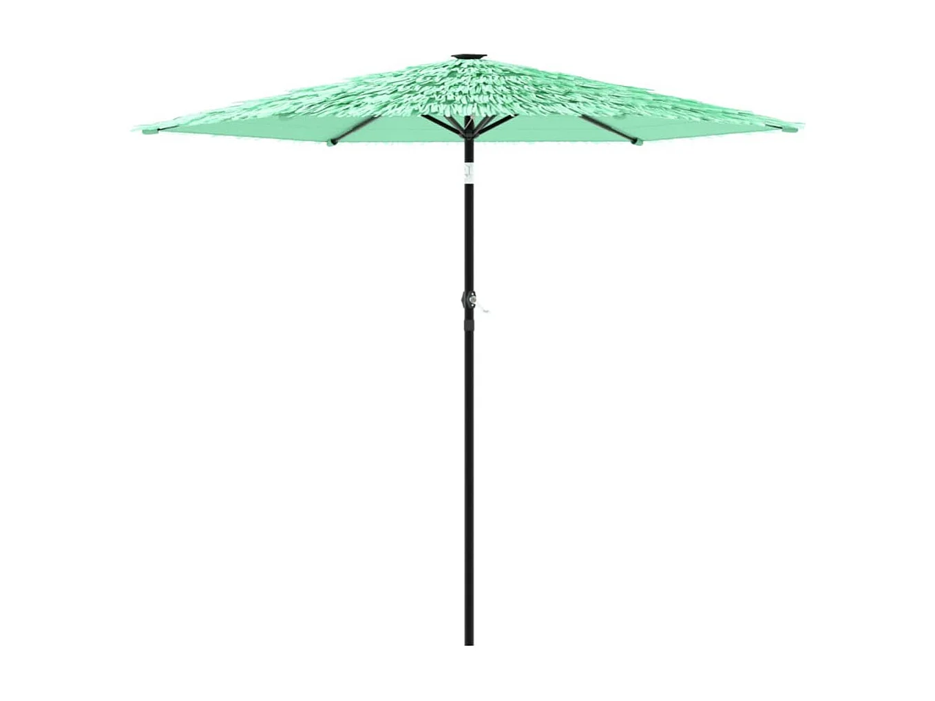 Parasol de jardin avec mât en acier vert 223x223x213 cm