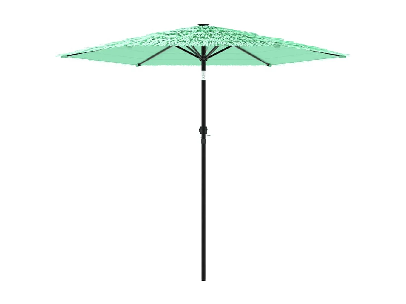 Parasol de jardin avec mât en acier vert 223x223x213 cm
