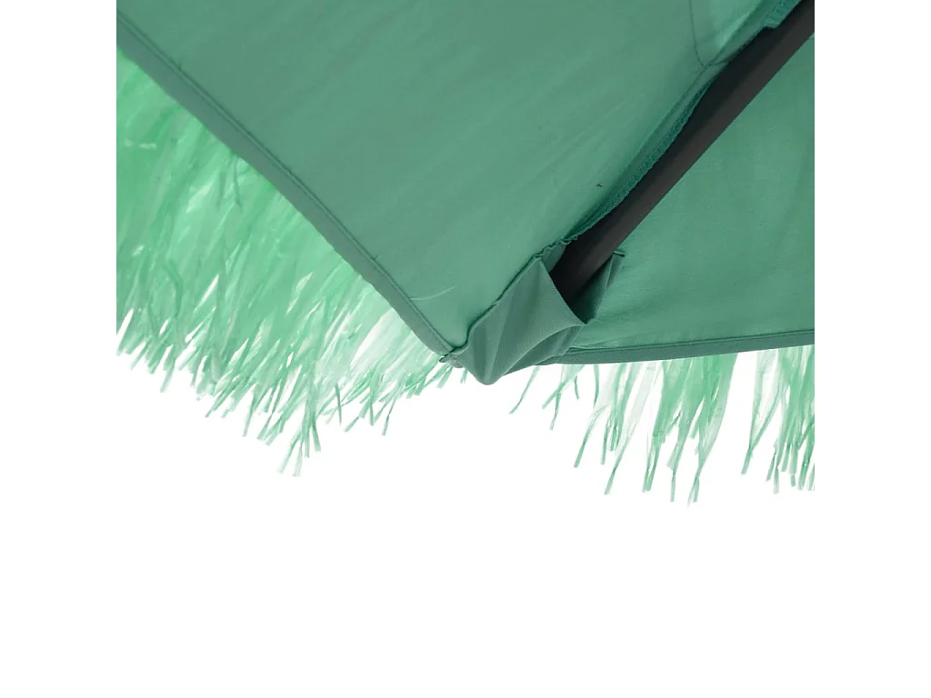 Parasol de jardin avec mât en acier vert 223x223x213 cm