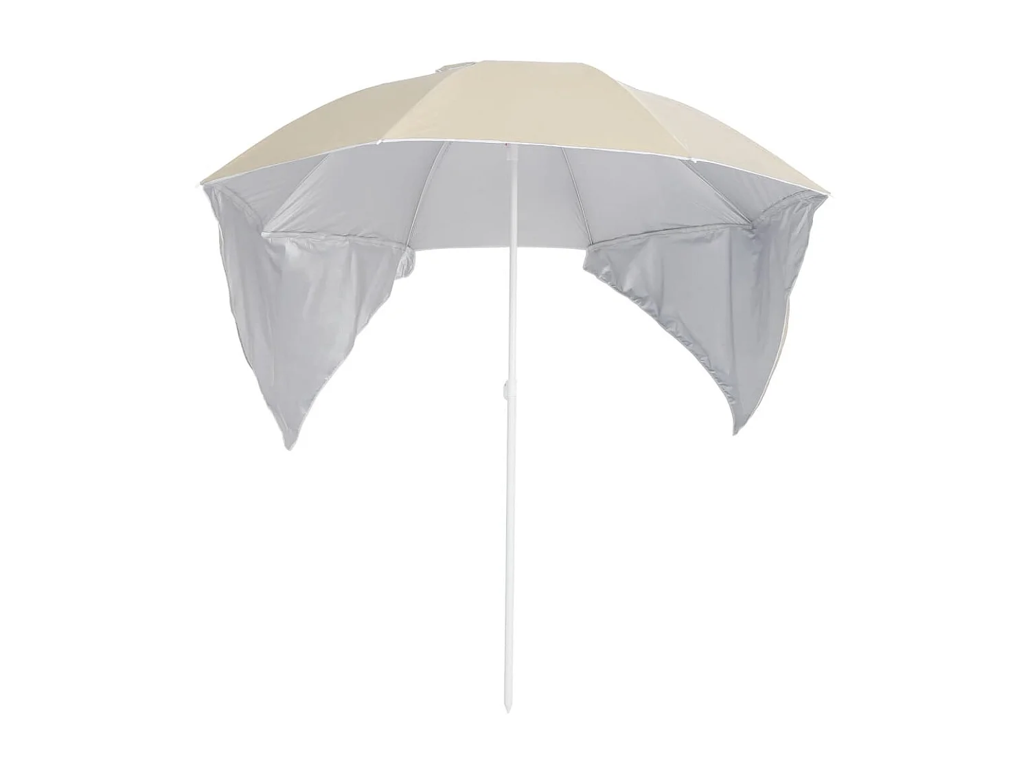 Strandparasol met zijwanden zand 215 cm