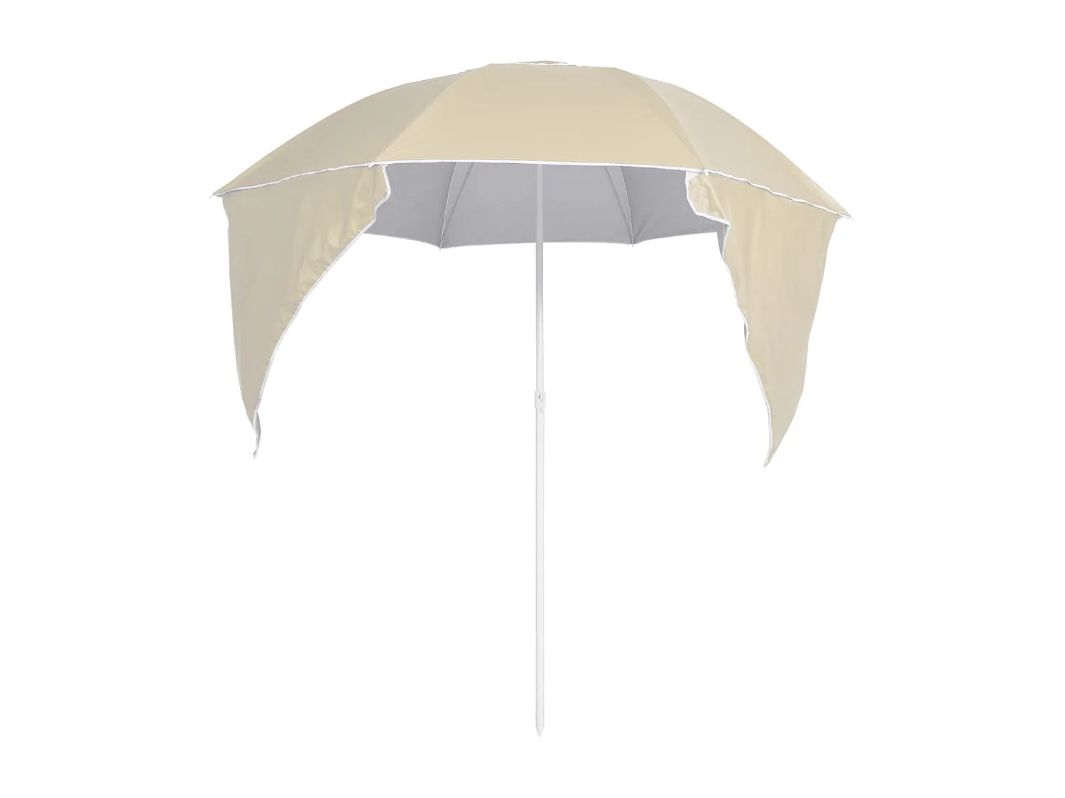 Strandparasol met zijwanden zand 215 cm