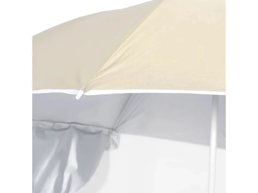 Strandparasol met zijwanden zand 215 cm