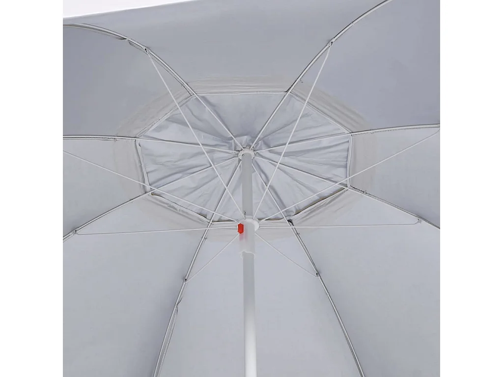 Strandparasol met zijwanden zand 215 cm