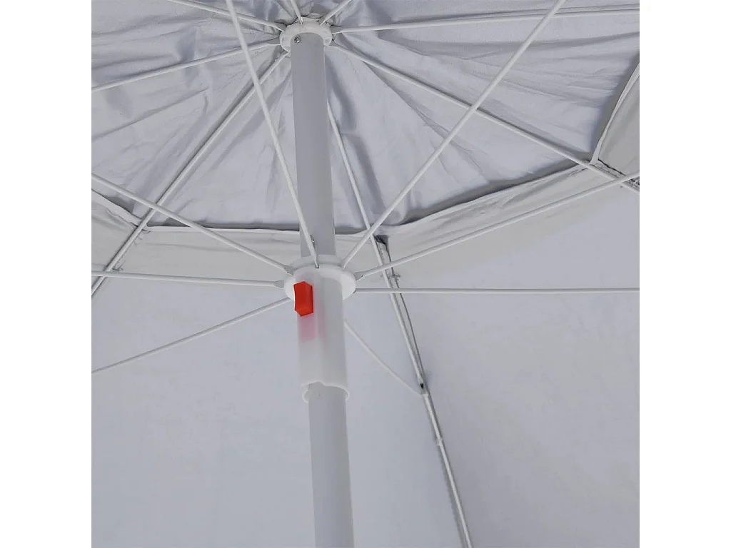 Strandparasol met zijwanden zand 215 cm