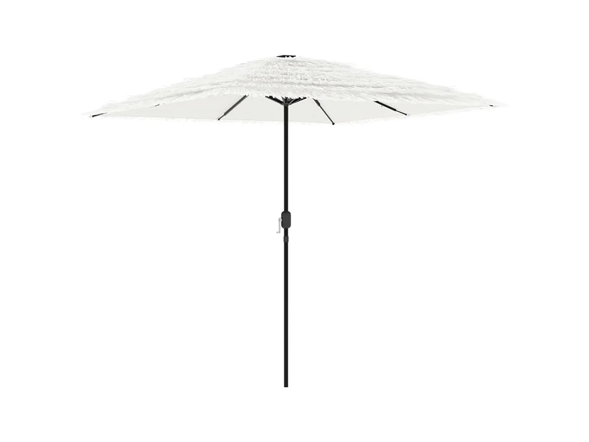 Ombrellone da giardino con palo in acciaio bianco 248x248x248 cm