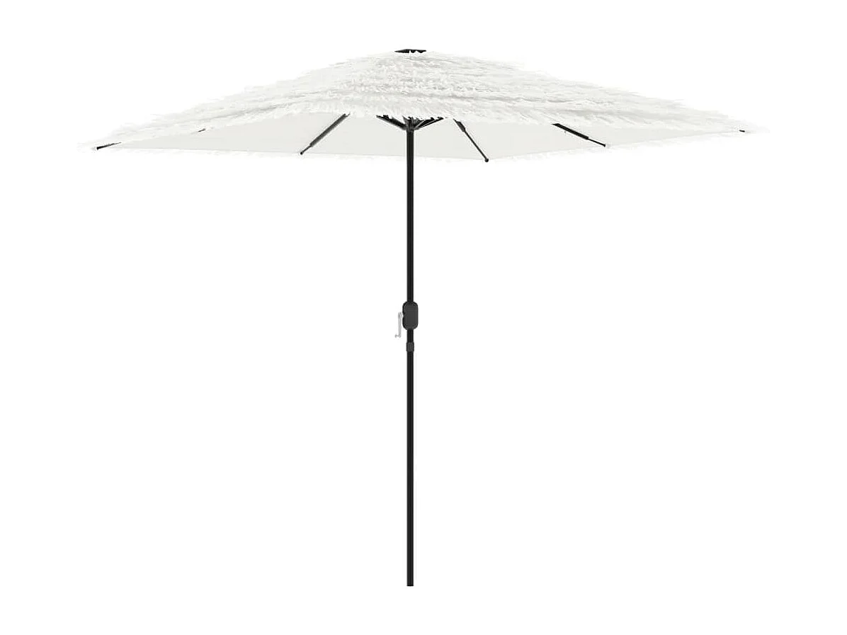 Ombrellone da giardino con palo in acciaio bianco 248x248x248 cm
