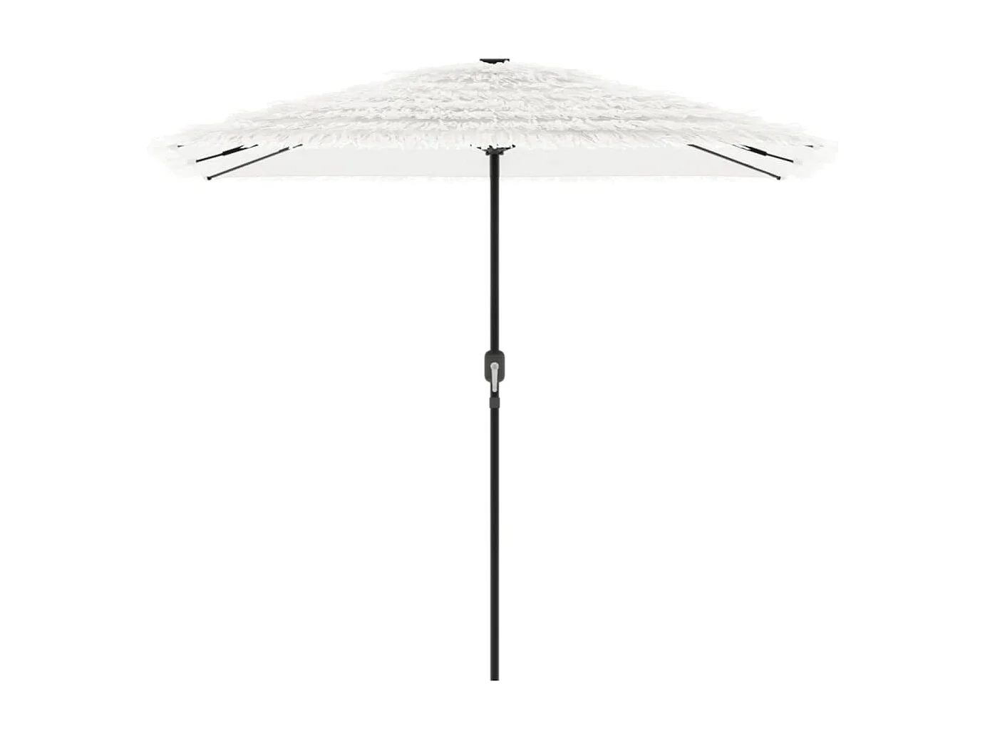 Ombrellone da giardino con palo in acciaio bianco 248x248x248 cm