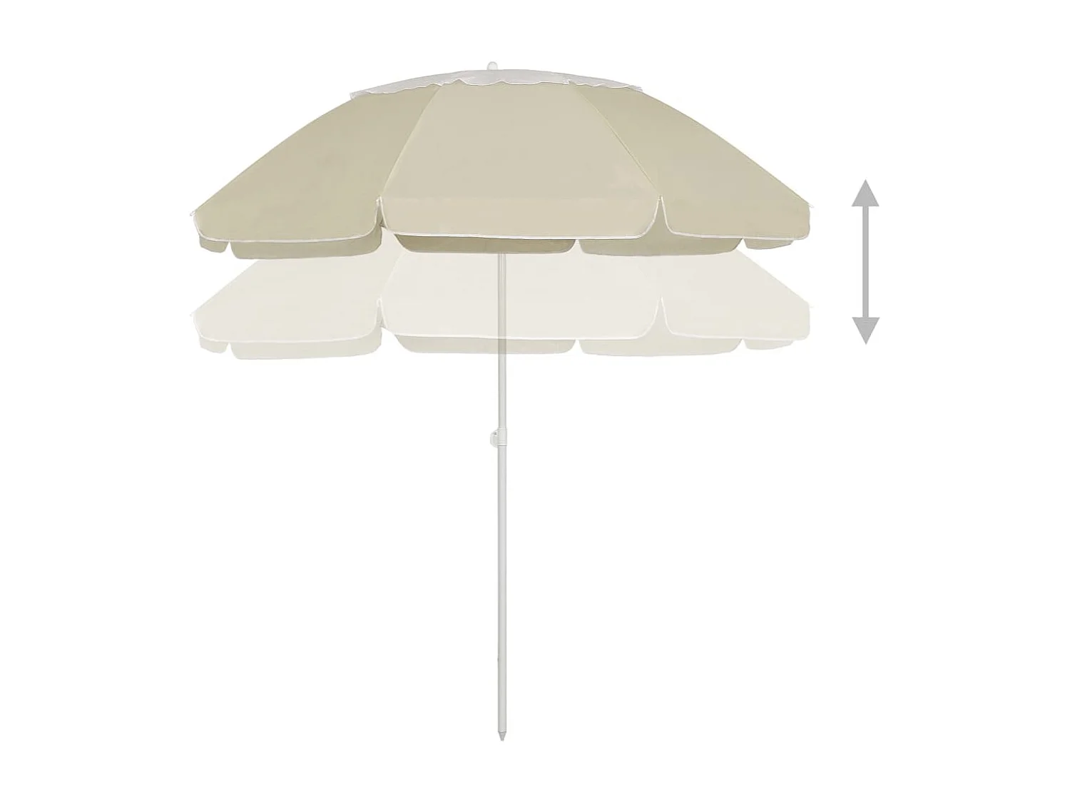 Parasol de plage jaune sable 300 cm