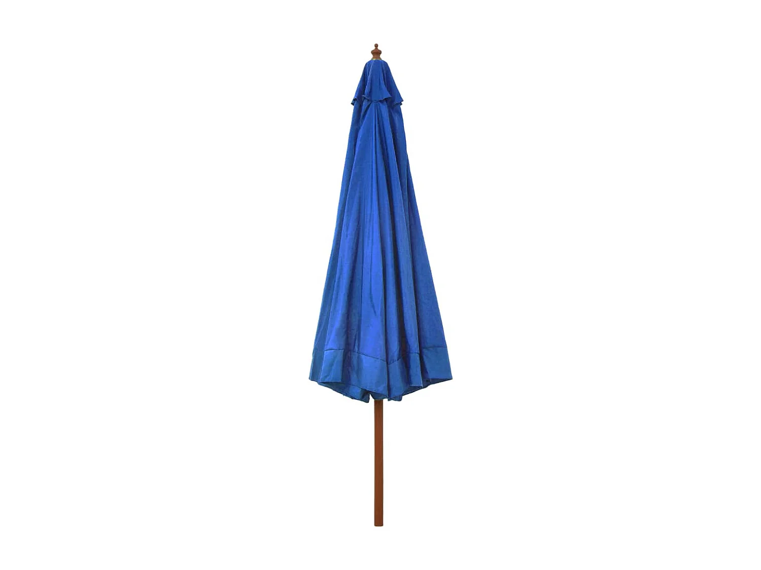 Ombrellone da esterno con palo in legno 330 cm Azzurro