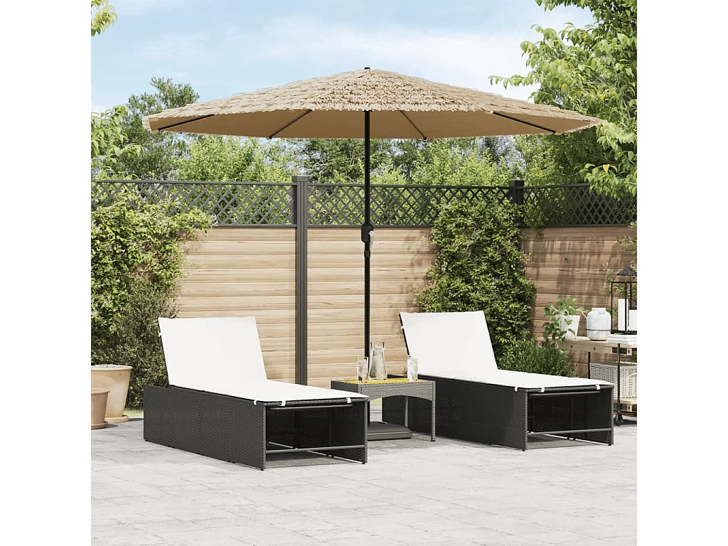 Parasol de jardin avec mât en acier marron 324x324x247 cm