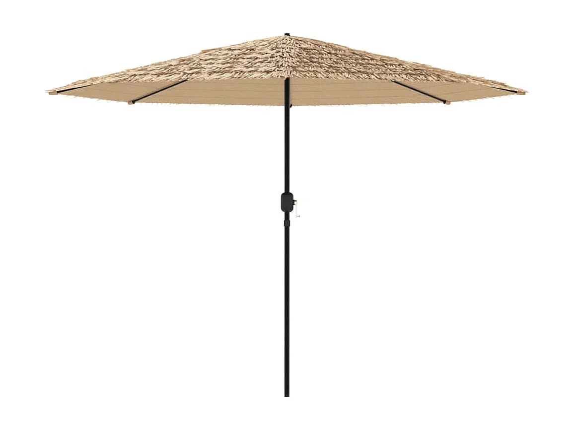Parasol de jardin avec mât en acier marron 324x324x247 cm