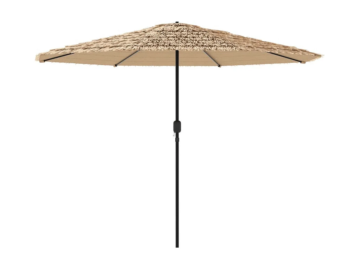 Parasol de jardin avec mât en acier marron 324x324x247 cm