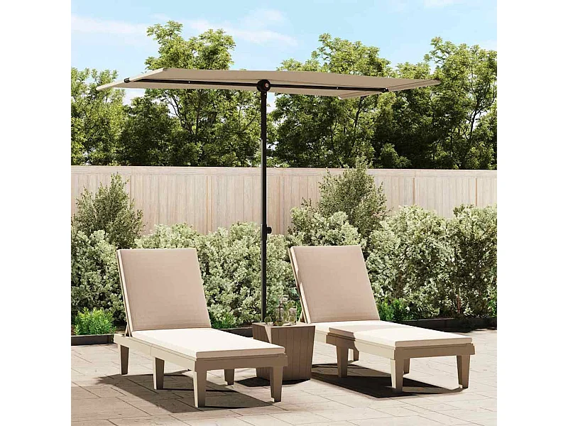 Tuinparasol met aluminium paal 2x1,5 m Taupe