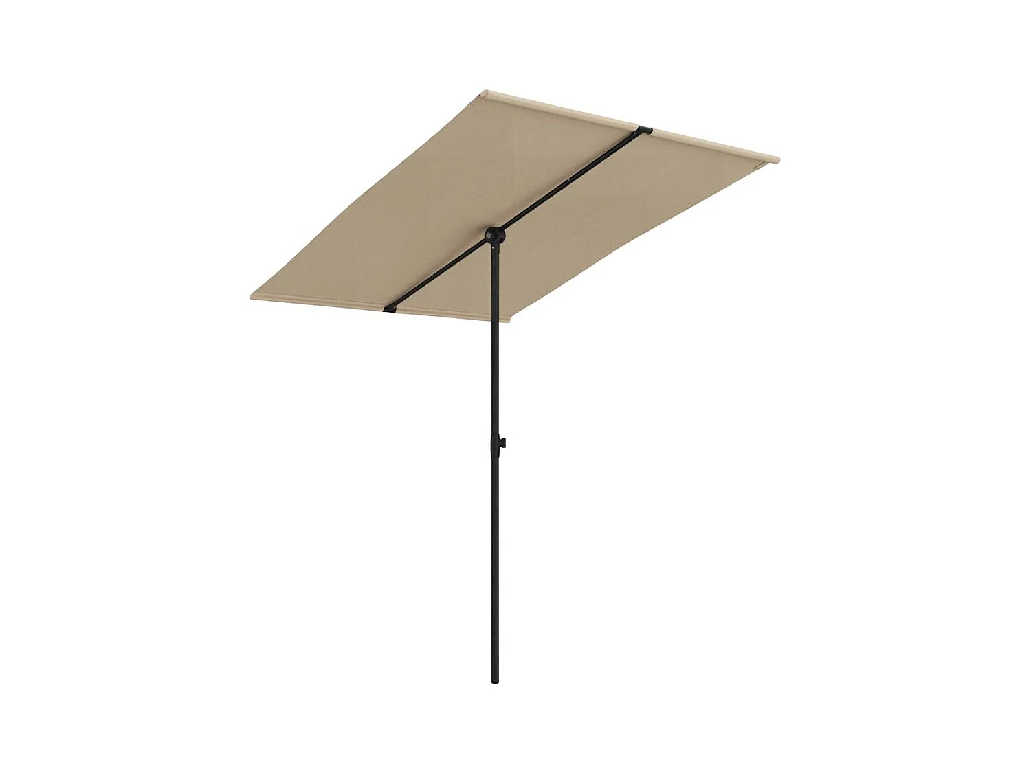 Parasol de jardin avec mât en aluminium 2x1,5 m Taupe