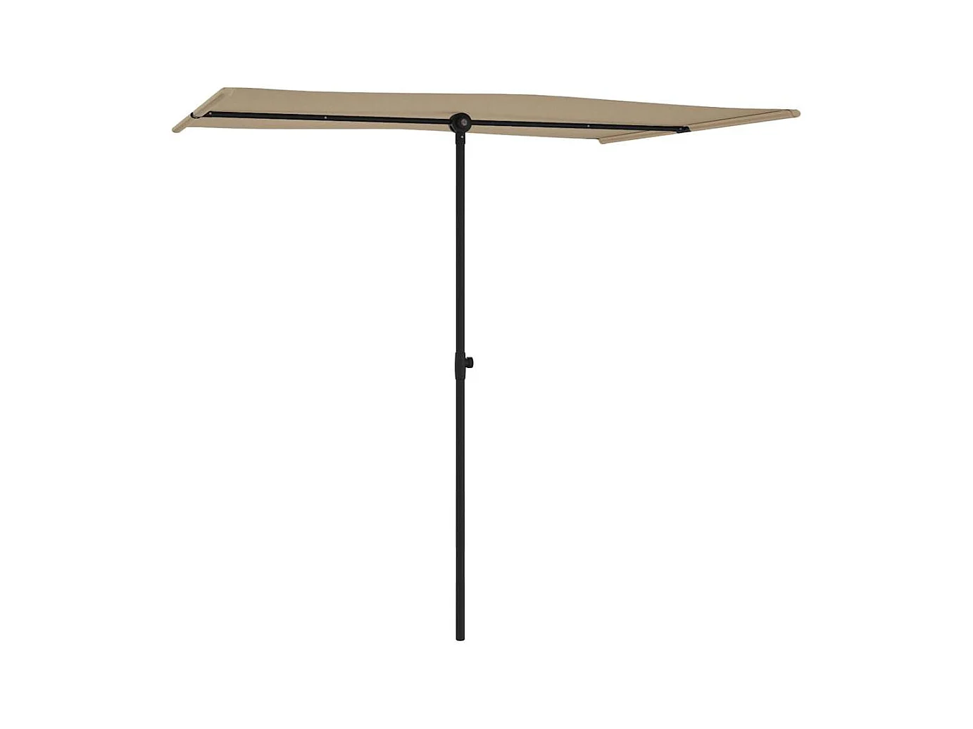 Parasol de jardin avec mât en aluminium 2x1,5 m Taupe