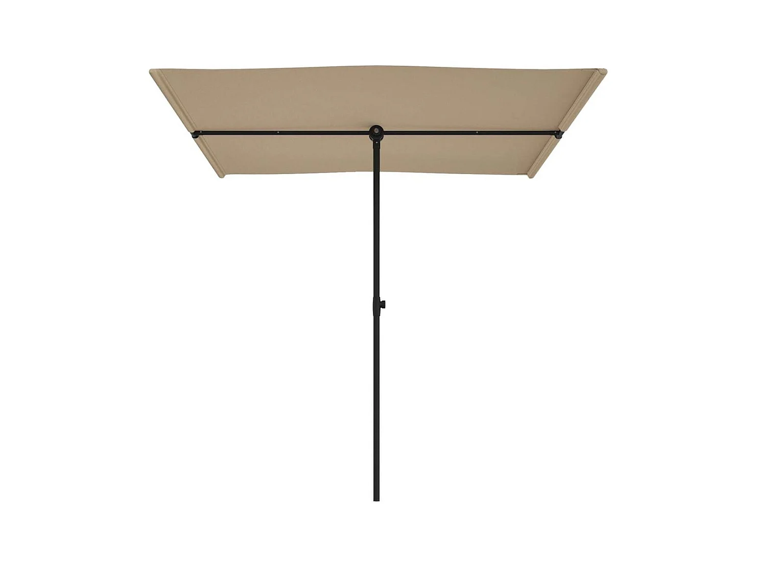Parasol de jardin avec mât en aluminium 2x1,5 m Taupe