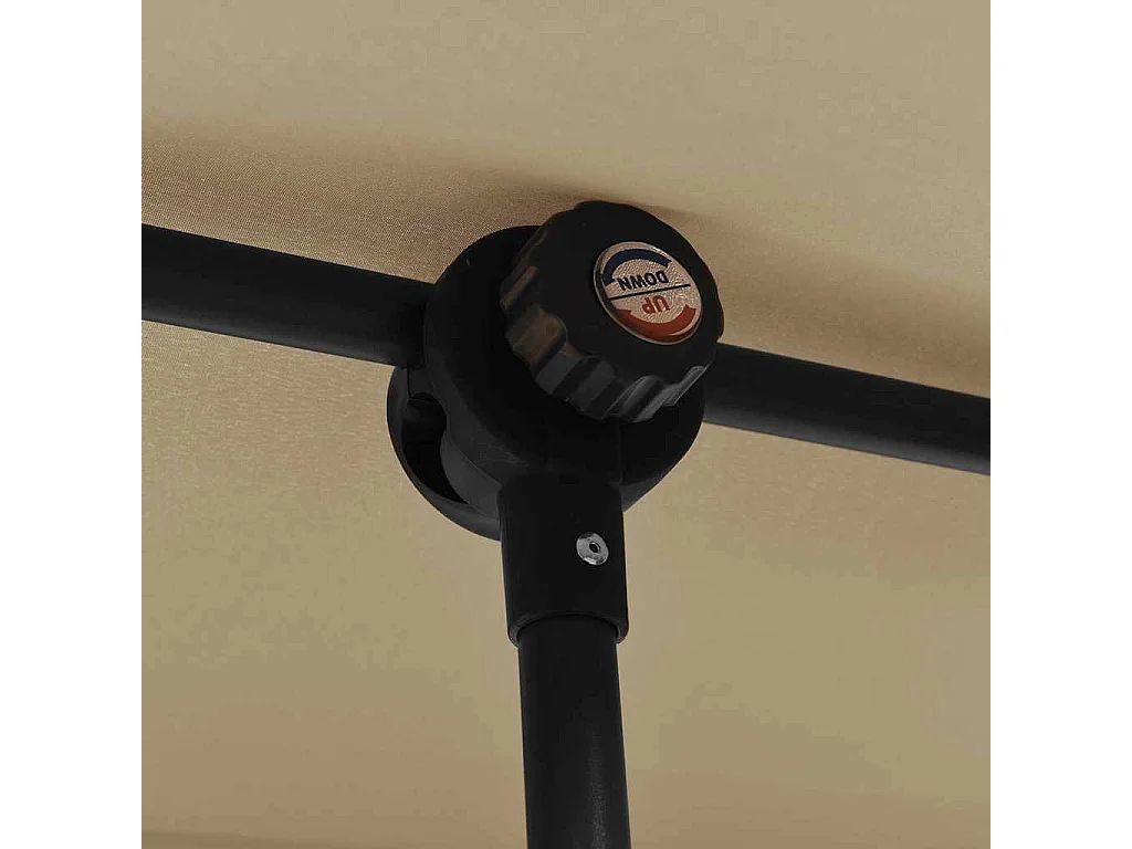 Parasol de jardin avec mât en aluminium 2x1,5 m Taupe