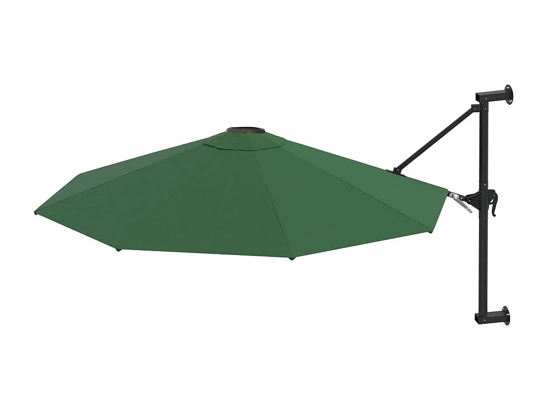 Ombrellone da parete con palo in metallo 300 cm Verde