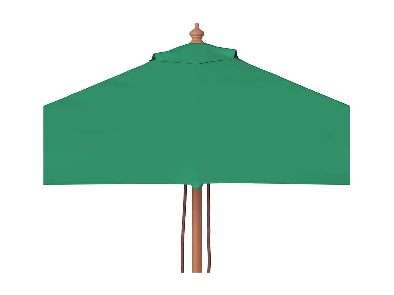 Parasol d'extérieur avec mât en bois 150x200 cm vert