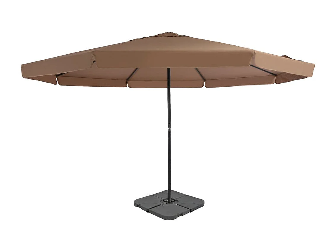 Parasol de jardin avec base portable taupe