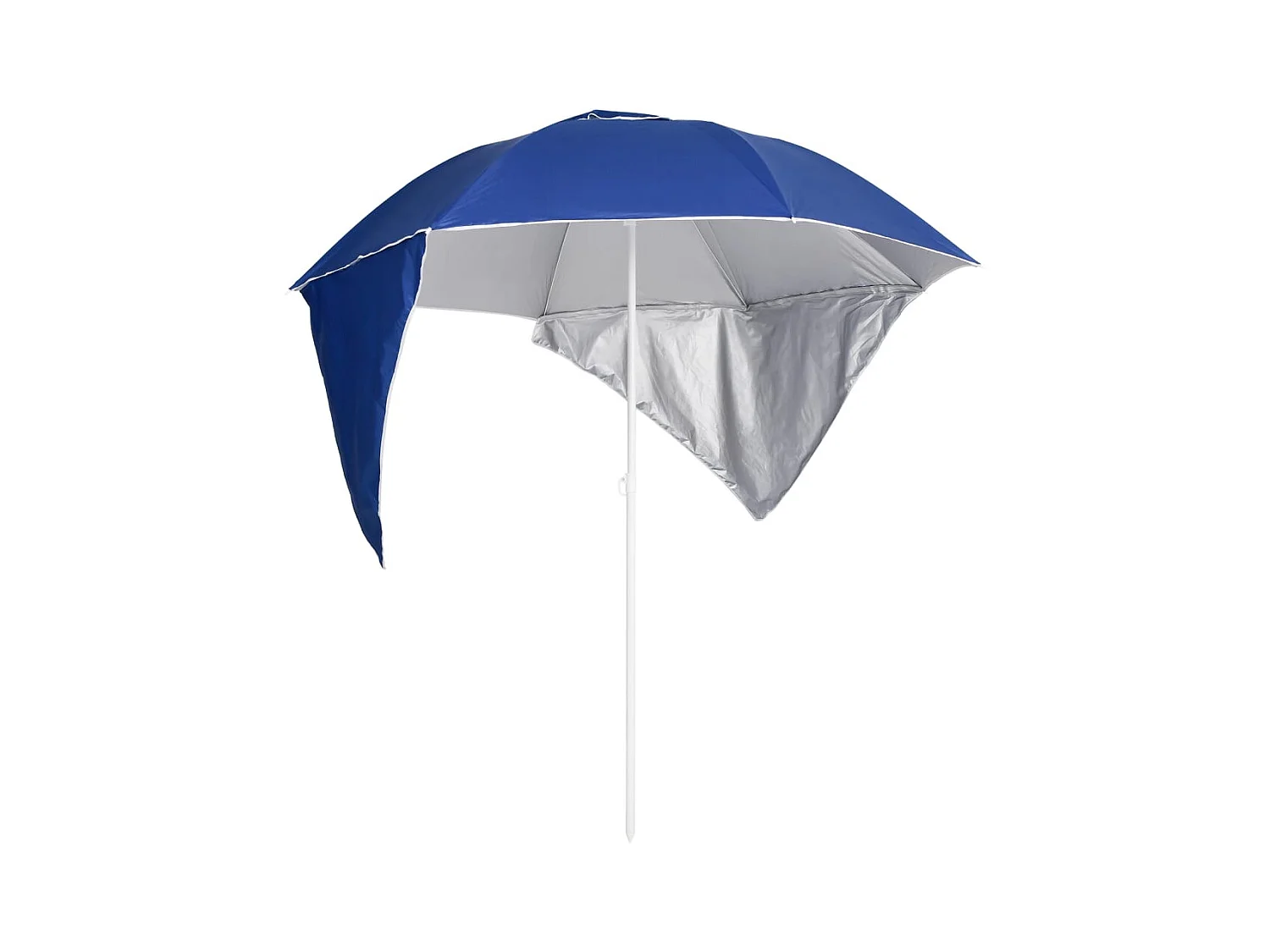 Strandparasol met zijwanden blauw 215 cm