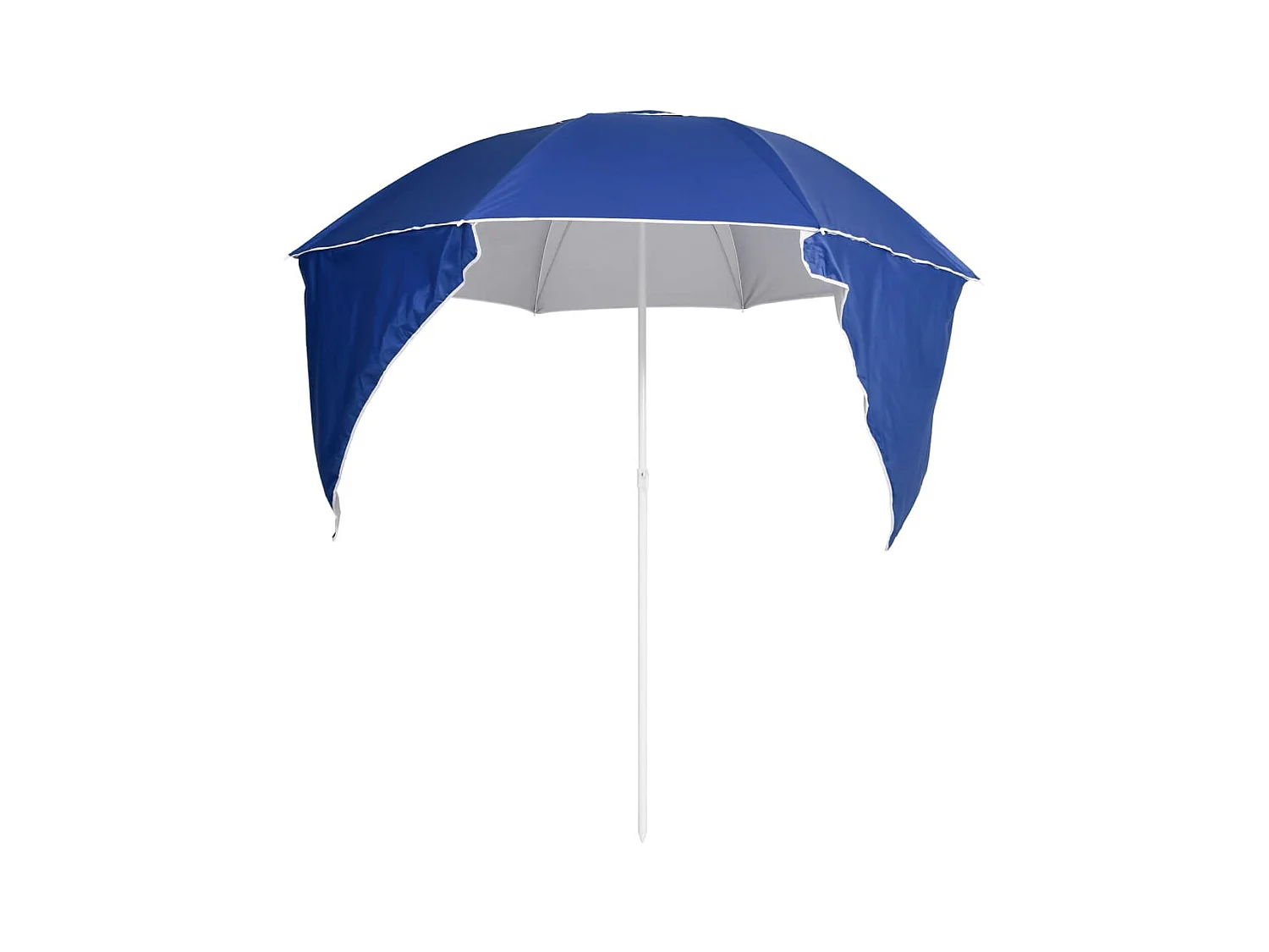 Strandparasol met zijwanden blauw 215 cm