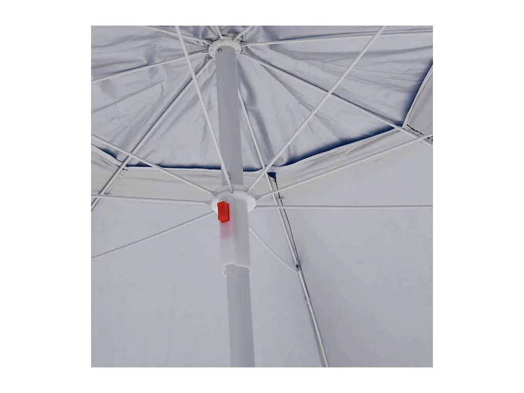 Strandparasol met zijwanden blauw 215 cm
