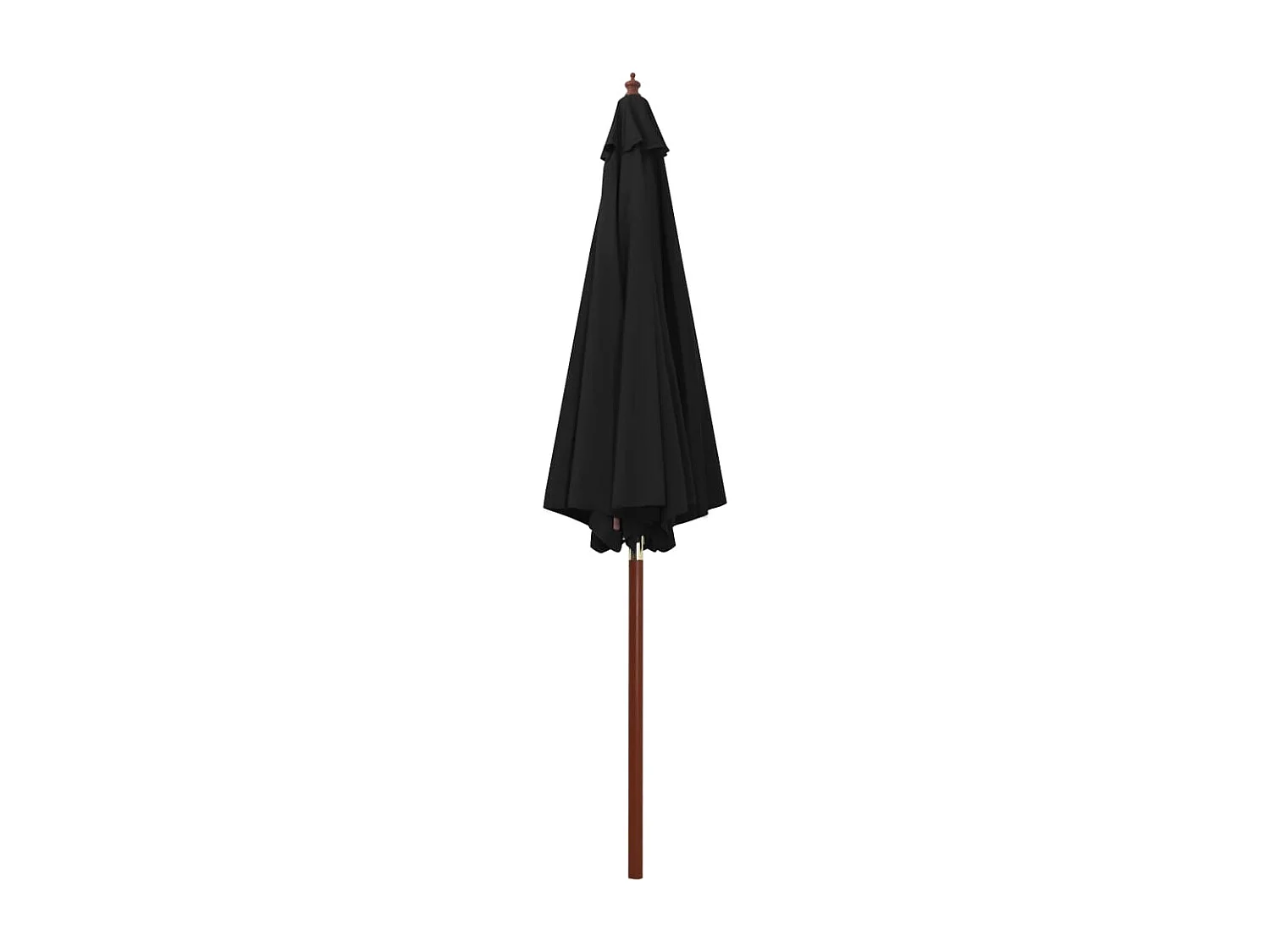 Parasol met houten paal 300x258 cm Zwart