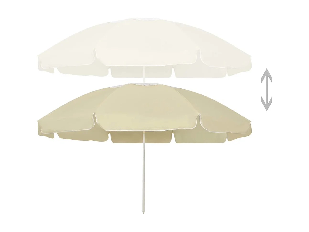 240 cm zandgele strandparasol